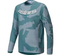 Alpinestars A-Dura Hollow Camo Youth Bicycle Jersey, green, size XL