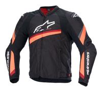 Alpinestars Aeron Textile Jacket Motorbike Motorcycle Black / Red Fluo