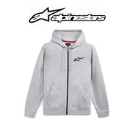 Alpinestars Ageless Chest Mens Long Zip Hoodie Casual Wear Heather Grey Black