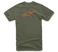 Alpinestars, Ageless Classic Tee, Short Sleeve Shirt, Military Orange, XXL, Man