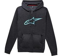 Alpinestars Ageless Ii Zip Hoodie, Charcoal Heather/Turquoise, Large