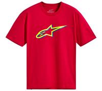 Alpinestars Ageless Shadow Motorcycle Casual CSF T-Shirt - Red / Yellow