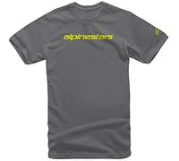 §Alpinestars Linear Wordmark T-Shirt Charcoal-Fluo Yellow§
