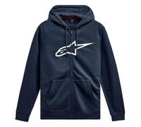 Alpinestars Ageless v3 Zip Up Motorcycle Hoodie Casual Motorbike Black Red