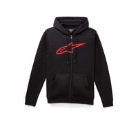 Alpinestars Ageless v3 Zip Up Motorcycle Hoodie Casual Motorbike Black Red