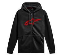 Alpinestars Ageless Zip Hoodie V3 Sweatshirt Hoodie for Men Black/Red M, Black/red, M