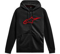 Alpinestars Ageless Zip V3 Motorcycle Motorbike Casual Hoodie - Black / Red
