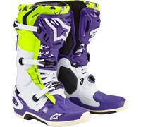 ALPINESTARS ALPINESTARS - Boots Tech 10 Dirt White / Purple / Yellow Fluo 11