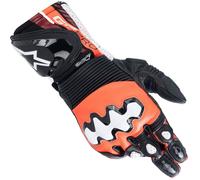 Alpinestars GP Pro R4 Leather Gloves Motorbike Black / Red Fluo / White