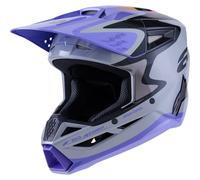 Alpinestars SM3 Jettson Youth MX Helmet Grey/Purple/BlackL Grey,Purple,Black