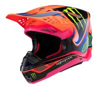 §Alpinestars S-M10 Deegan ECE06 MX Helmet Orange Fluo Purple Pink§