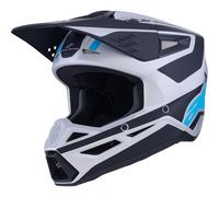 Alpinestars S-M3 Heat Motocross Helmet, black-silver, size S for Men