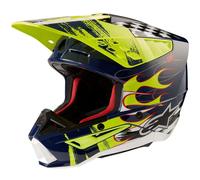 ALPINESTARS ALPINESTARS - Helmet S-M5 Rash Night Navy / Yellow Fluo Glossy 2024 M