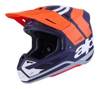 Alpinestars S-M7 Core Motocross Helmet, blue-orange, size XS for Men