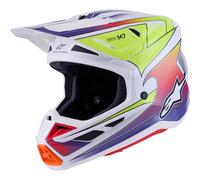 Alpinestars Motocross Helmet S-M7 Fuse - White/Multicolored - Size L (Men)