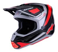Alpinestars S-M7 Rise Motocross Helmet, black-red-silver, size L for Men