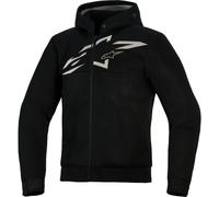 Alpinestars Chrome Superairflow Motorcycle Zip Hoodie, black-grey-white, size M for Men