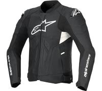 Alpinestars Dusk Airflow perforated Motorcycle Leather Jacket, black-white, size 58 for Men