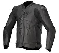 Alpinestars Dusk Motorcycle Leather Jacket, black, size 58 for Men