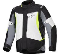 Alpinestars ST-1 waterproof Motorcycle Textile Jacket, black-grey-yellow, size 4XL for Men