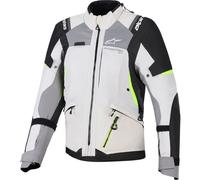 Alpinestars Stella Andes V4 Drystar waterproof Ladies Motorcycle Textile Jacket, black-grey-yellow, size 2XL for Women