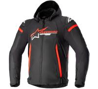Alpinestars Zaca Waterproof Motorcycle Textile Jacket - Black/Bright Red/White