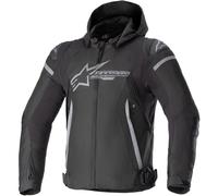 Alpinestars Zaca Waterproof Textile Jacket Motorbike Motorcycle Black Dark Grey