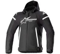 Alpinestars Zaca waterproof Motorcycle Textile Jacket, black-white, size 4XL for Men