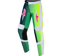 Alpinestars Fluid Portl Kids Motocross Pants, black-white-green, size 28