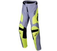 Alpinestars Racer Veil Youth Motocross Pants, grey-yellow, size XL