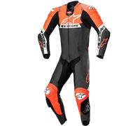 Alpinestars Missile V2 Ward perforated One Piece Motorcycle Leather Suit, black-red, size 48 for Men