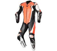 Alpinestars Absolute V2 One Piece Motorcycle Leather Suit, black-white-red, size 58 for Men