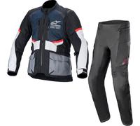 Alpinestars Andes Air DryStar Motorcycle Jacket & Trousers Blue Grey Black Kit