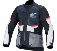 Alpinestars Andes Air Drystar waterproof Motorcycle Textile Jacket, black-white-blue, size 2XL for Men