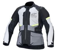 Alpinestars Andes Air Drystar waterproof Motorcycle Textile Jacket, black/grey/yellow, size 3XL