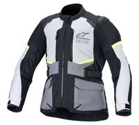 Alpinestars Andes Air Drystar waterproof Motorcycle Textile Jacket, black-grey-yellow, size S for Men
