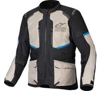 Alpinestars Andes Air Drystar waterproof Motorcycle Textile Jacket, black-grey-blue, size L for Men