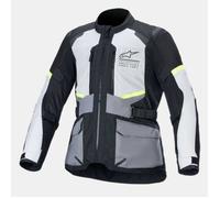 Alpinestars Andes Air Drystar waterproof Motorcycle Textile Jacket, black-grey-yellow, size 3XL for Men