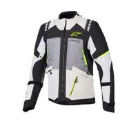 Alpinestars Andes V4 Drystar waterproof Motorcycle Textile Jacket, grey-yellow, size 3XL for Men