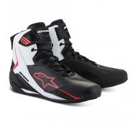 Alpinestars Faster-4 Motorcycle Motorbike Shoes Black White Red