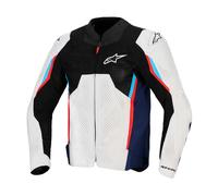 Alpinestars AST V3 Air perforated Motorcycle Textile Jacket, grey-red-blue, size L for Men