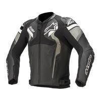Alpinestars Atem V4 Motorcycle Leather Jacket, black-grey-white, size 56