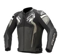 Alpinestars Atem V4 Motorcycle Leather Jacket, black-grey-white, size 54