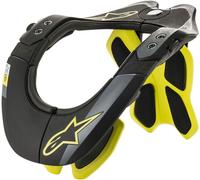 Alpinestars BNS Tech-2 Neck Protector, black-yellow, size L XL for Men