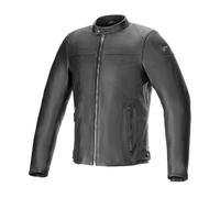 Alpinestars Blacktrack Leather Classic Motorcycle Motorbike BIke Jacket Black