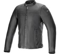 Alpinestars Blacktrack Motorcycle Motorbike Leather Jacket Black / Black