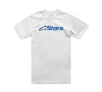 Alpinestars Men's Original Logo Tee Maglietta A Maniche Corte Con Girocollo T-Shirt, White/Navy/Blue, M