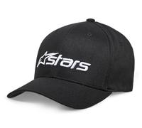 Alpinestars Blaze Flexfit Hats Men's Baseball Caps, Curved Visor, Elastic Closure Black/White