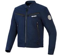 Alpinestars Bruiser Motorcycle Bomber Jacket Vintage Motorbike Jacket Black Blue