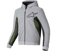 Alpinestars Chrome Air Hoodie Grey Fluo Yellow CE Armour Mesh Jacket
